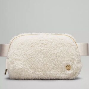 Lululemon White Fleece Belt Bag